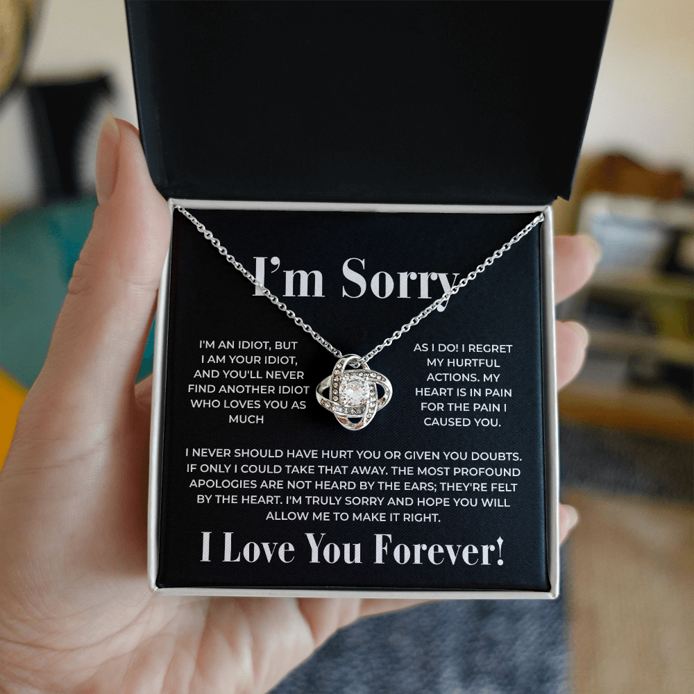 Apology Gift for her - I regret my hurtful actions - Loveknot necklace BB