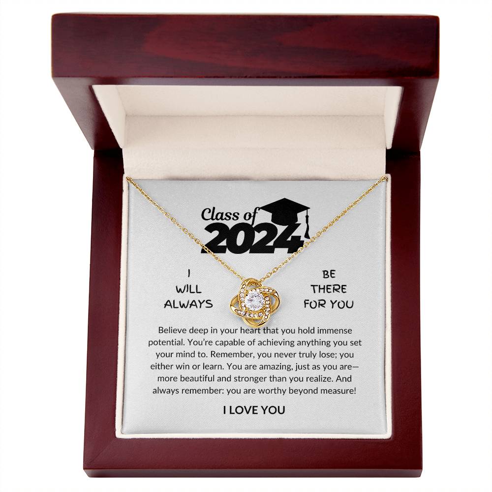 Class of 2024 - Worthy beyond measure - Love Knot Necklace