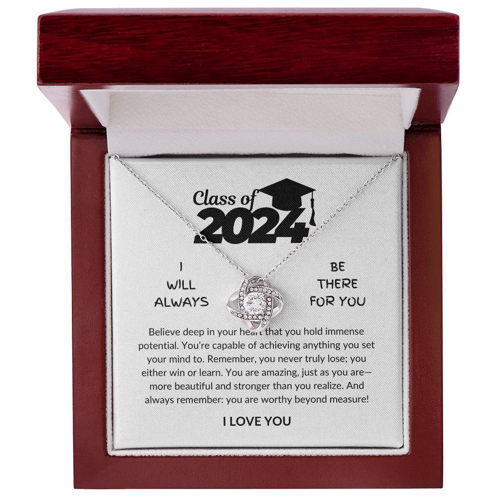 Class of 2024 - Worthy beyond measure - Love Knot Necklace