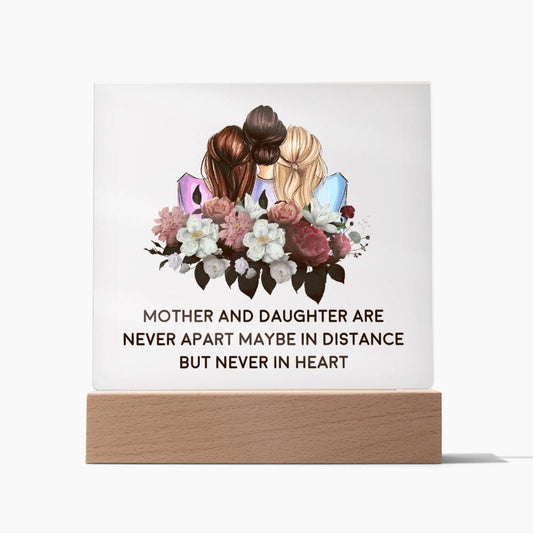 A Bond between a Mother and Daughter Square Acrylic Plaque | Christmas Gift | Birthday Gift