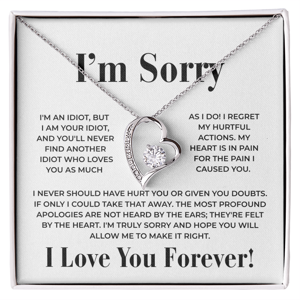 Apology Gift for her - I regret my hurtful actions - Forever love necklace