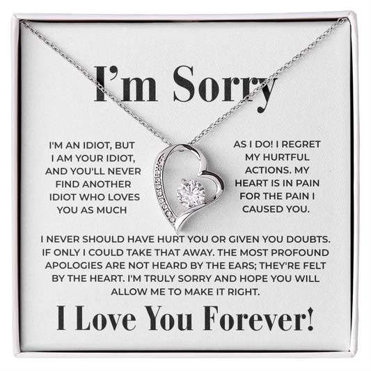 Apology Gift for her - I regret my hurtful actions - Forever love necklace