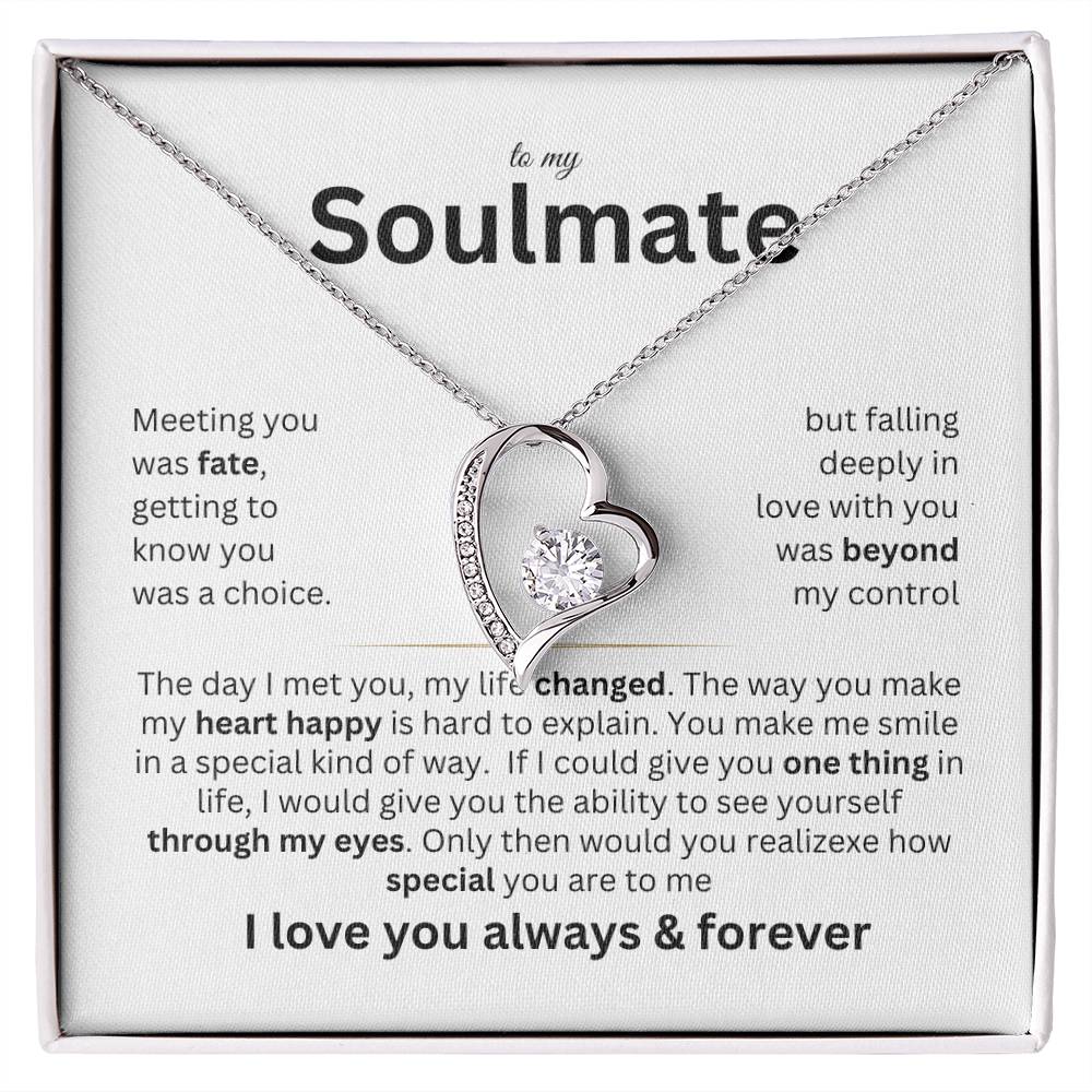 To my Soulmate - Meeting you was fate - Forever love necklace v2