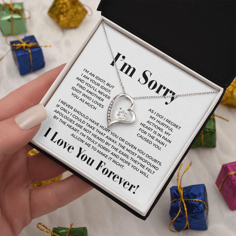 Apology Gift for her - I regret my hurtful actions - Forever love necklace