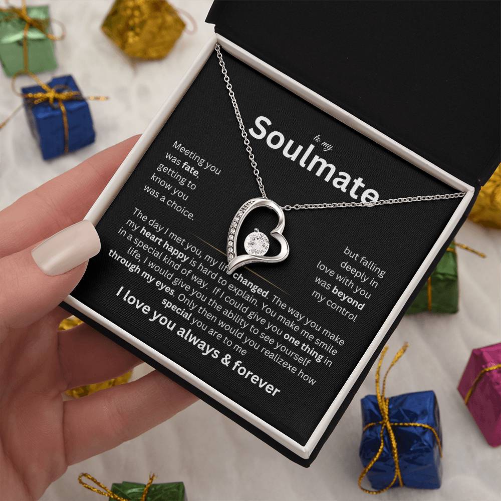 To My Soulmate - Marrying you was fate - Forever Love Necklace