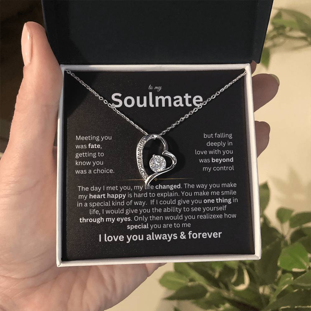 To My Soulmate - Marrying you was fate - Forever Love Necklace