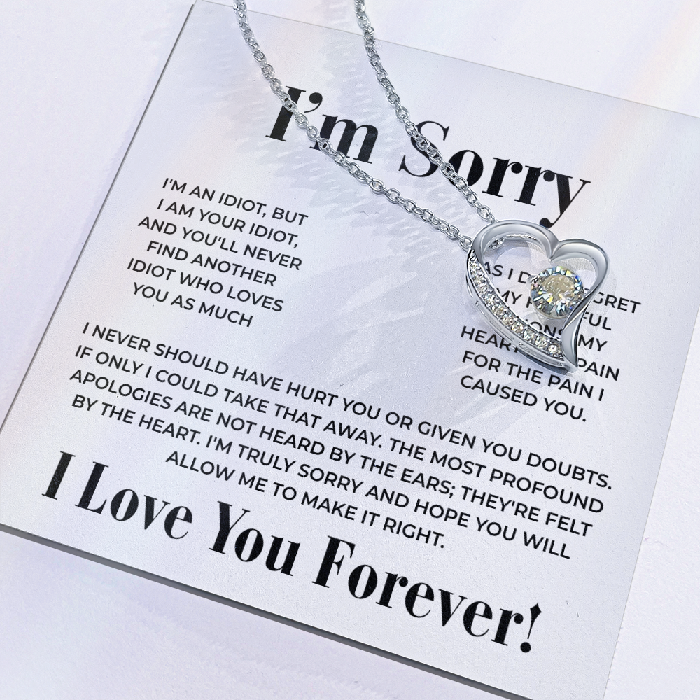 Apology Gift for her - I regret my hurtful actions - Forever love necklace