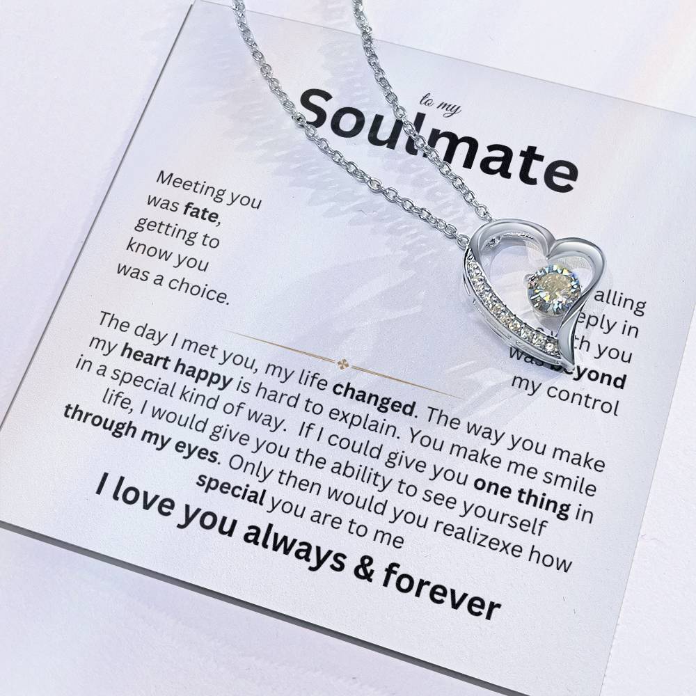 To my Soulmate - Meeting you was fate - Forever love necklace v2