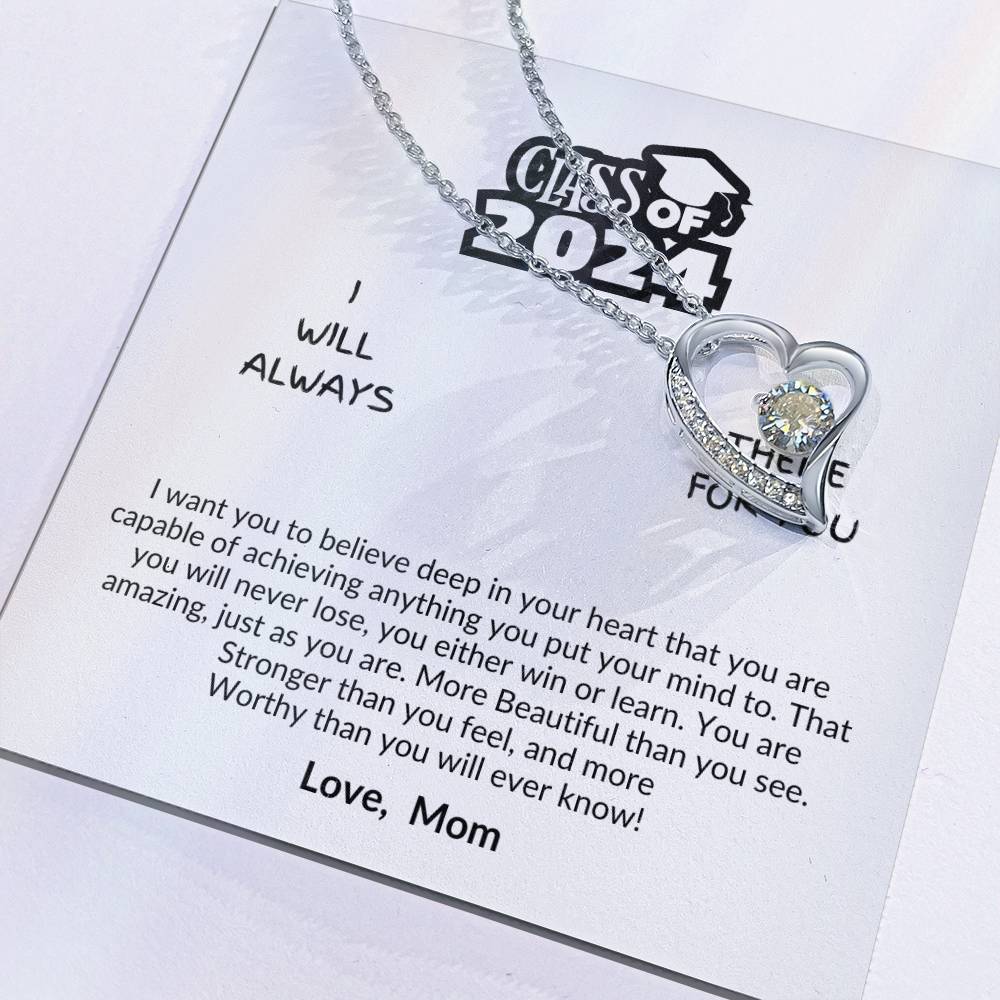 Class of 2024 | Be there for you | Love Mom | Love knot necklace