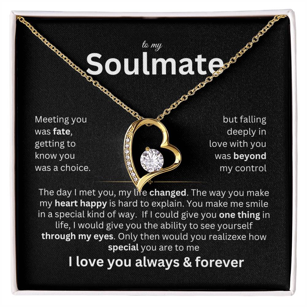 To My Soulmate - Marrying you was fate - Forever Love Necklace