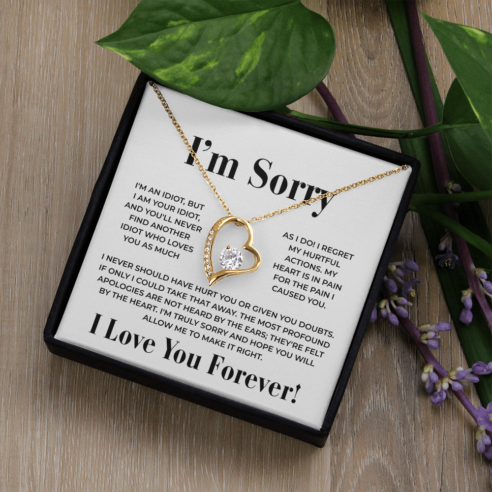 Apology Gift for her - I regret my hurtful actions - Forever love necklace
