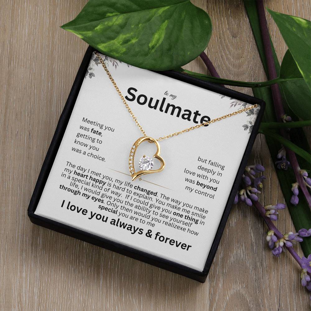 TO my Soulmate - Meeting you was fate - Forever Love necklace v3