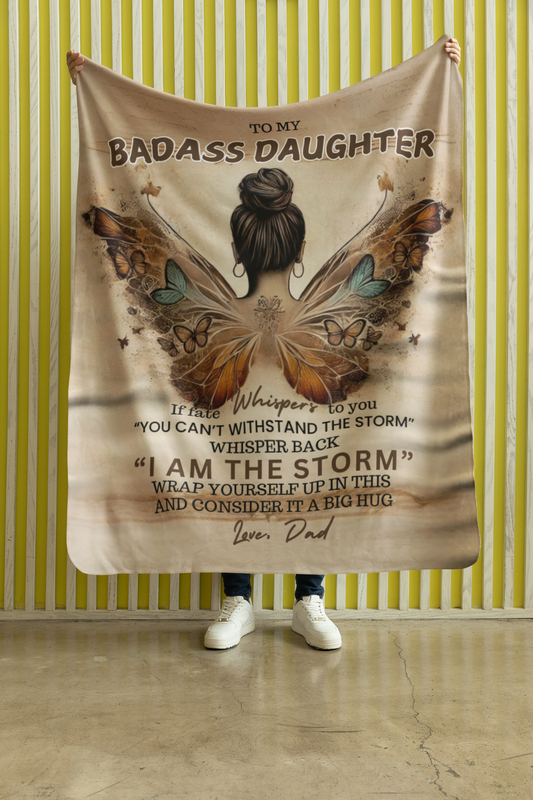 Badass Daughter Blanket From Dad