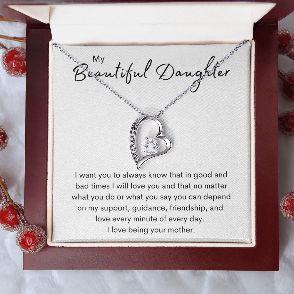 Beautiful Daughter | No matter what | Forever love Necklace
