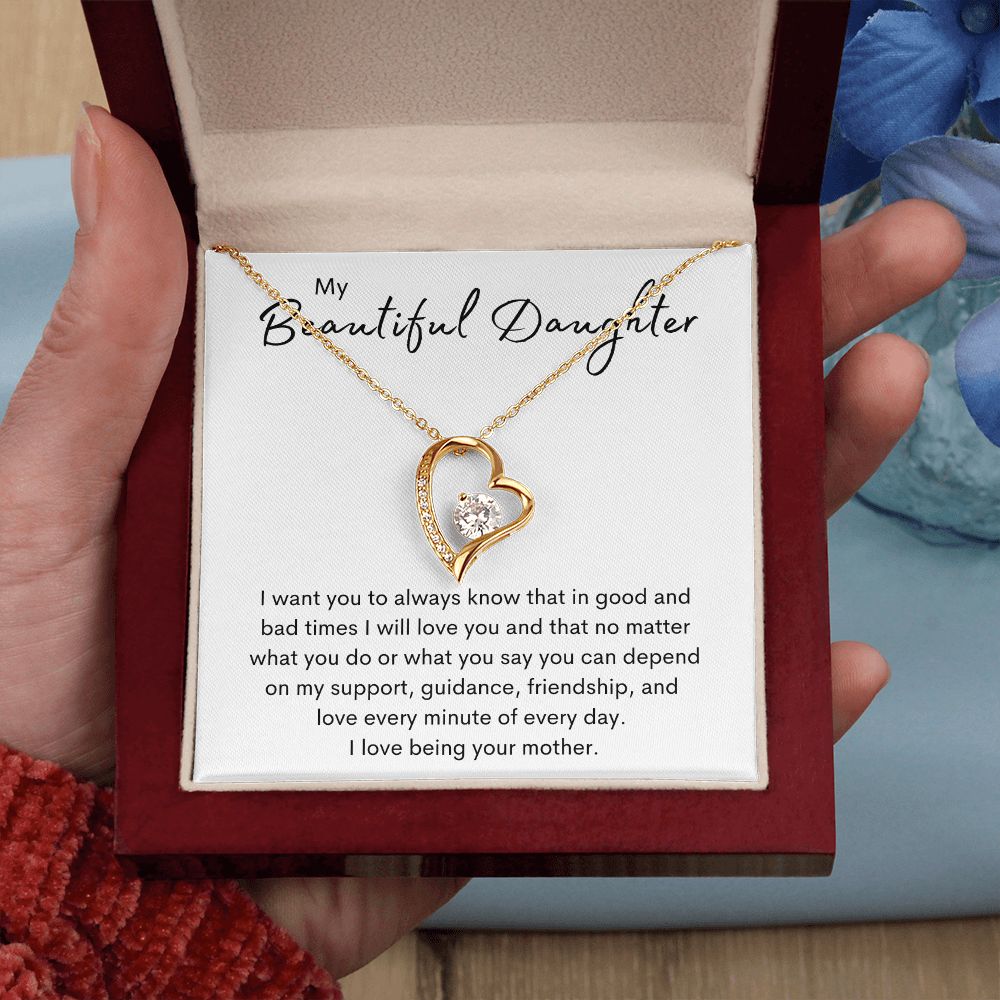 Beautiful Daughter | No matter what | Forever love Necklace