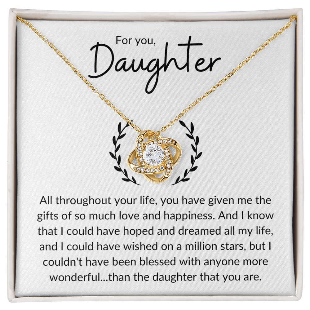 Daughter | Blessed | Love Knot necklace