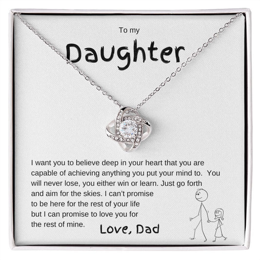 Daughter | Love Dad | Love knot necklace