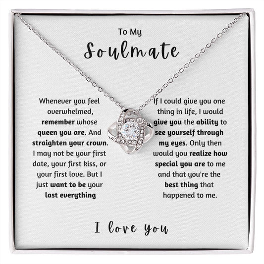 Soulmate | Straighten your crown | Love knot Kecklace