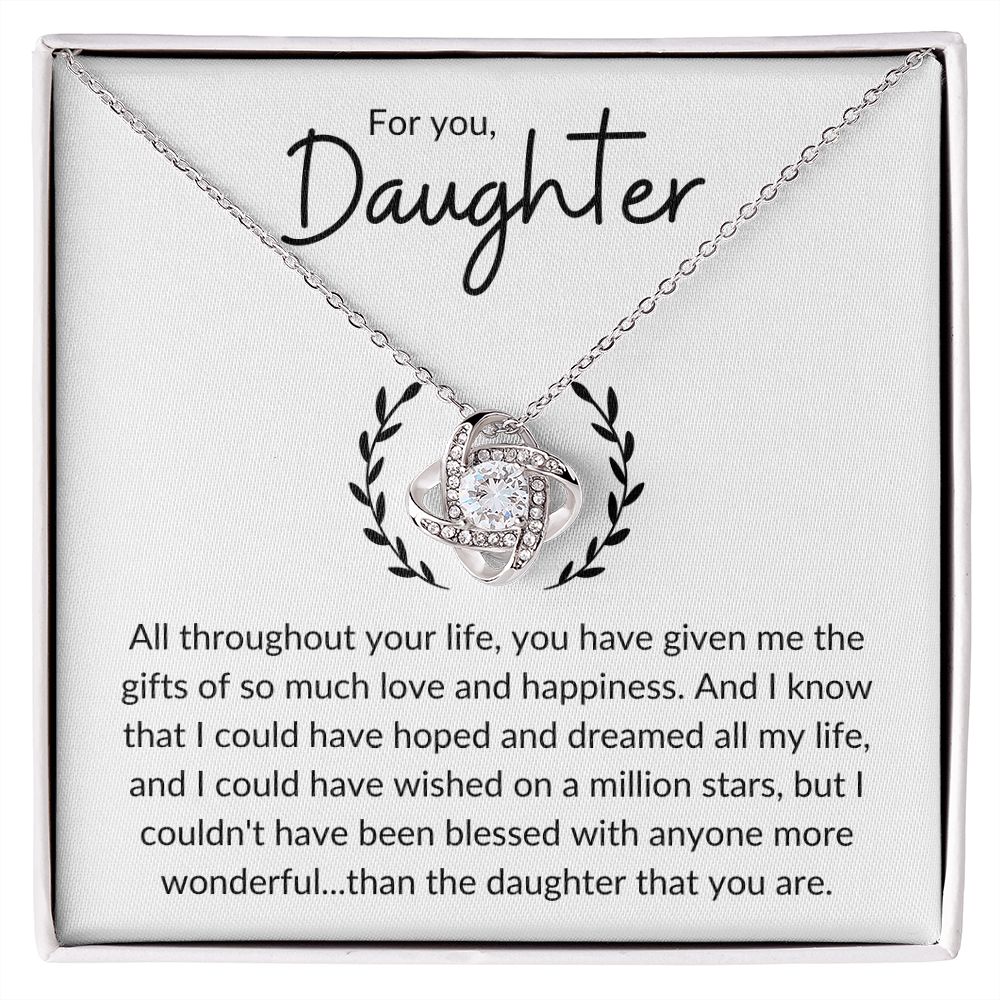 Daughter | Blessed | Love Knot necklace
