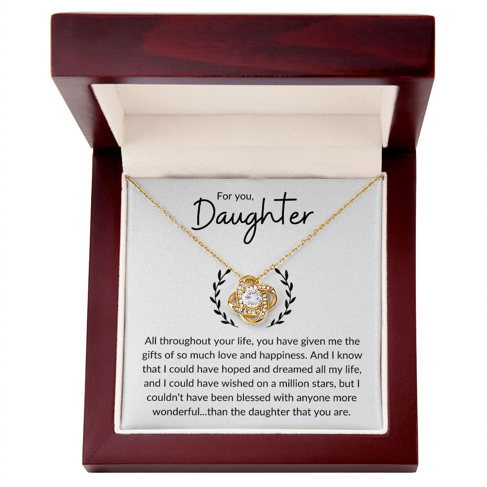 Daughter | Blessed | Love Knot necklace