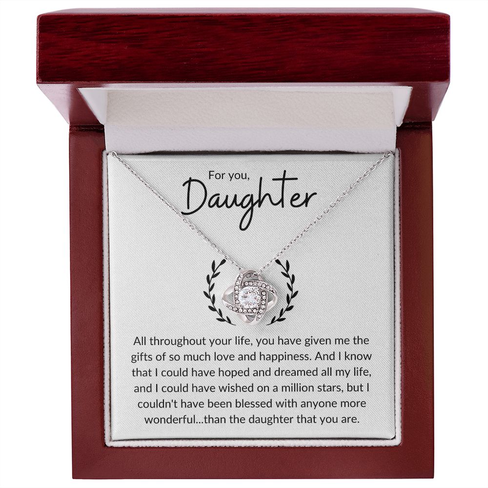 Daughter | Blessed | Love Knot necklace