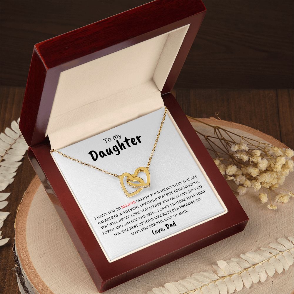 Daughter | Believe Deep | Interlocking Hearts Necklace