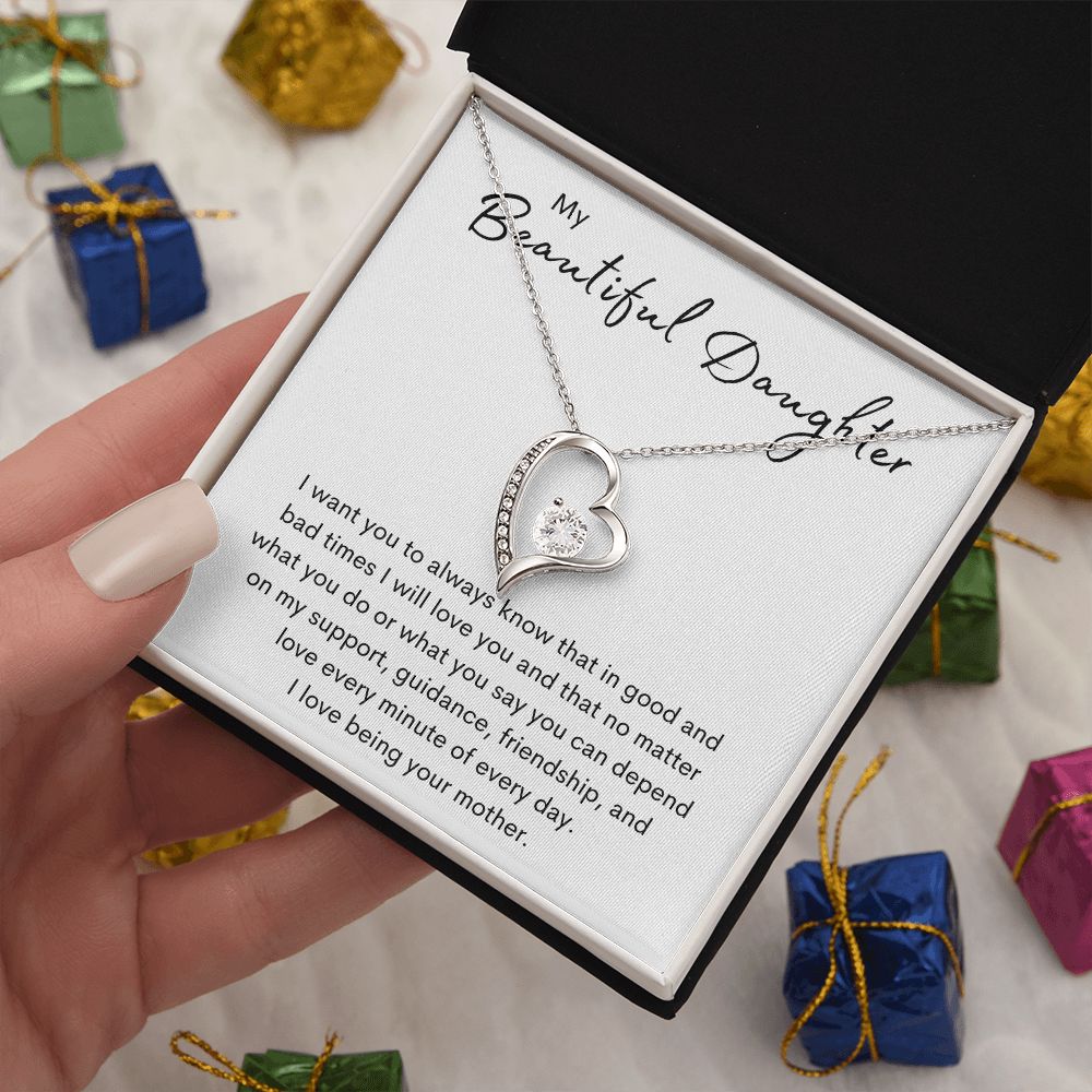 Beautiful Daughter | No matter what | Forever love Necklace