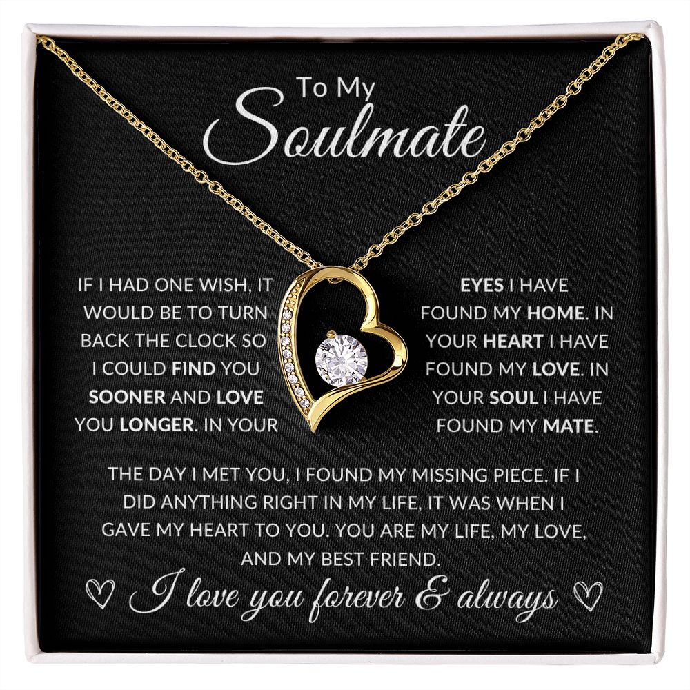To my Soulmate | Found my mate | Forever love Necklace