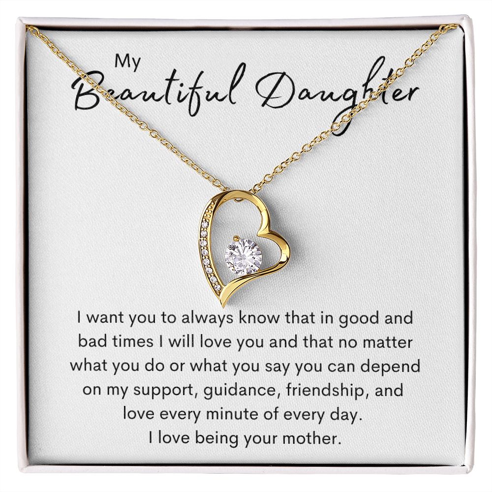 Beautiful Daughter | No matter what | Forever love Necklace