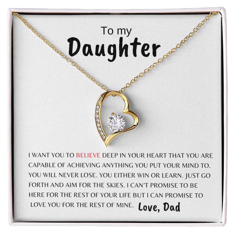 To My Daughter | Believe Deep | Forever Love Necklace