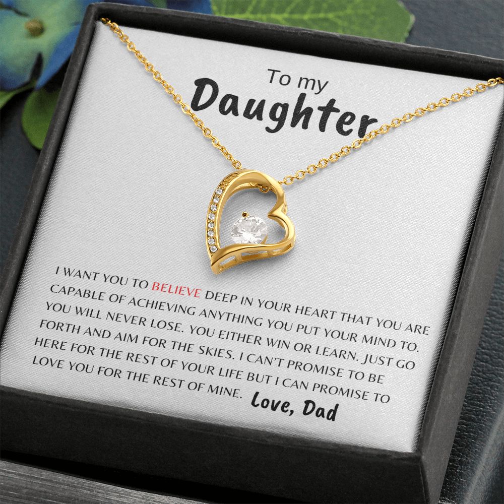 To My Daughter | Believe Deep | Forever Love Necklace