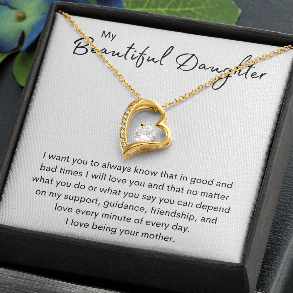 Beautiful Daughter | No matter what | Forever love Necklace